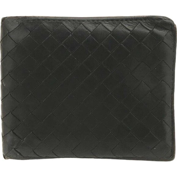 620127T Bottega Veneta Wallet Intrecciato Black Lambskin - Picture 1 of 9